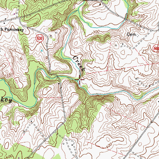 Topographic Map of Clear Creek, VA