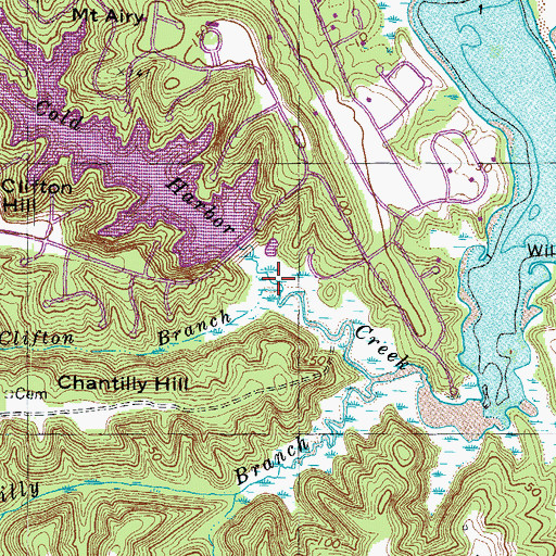 Topographic Map of Clifton Branch, VA