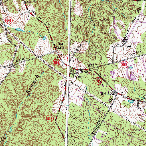 Topographic Map of Clifton Union Cemetery, VA