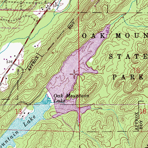 Topographic Map of Lunker Lake, AL