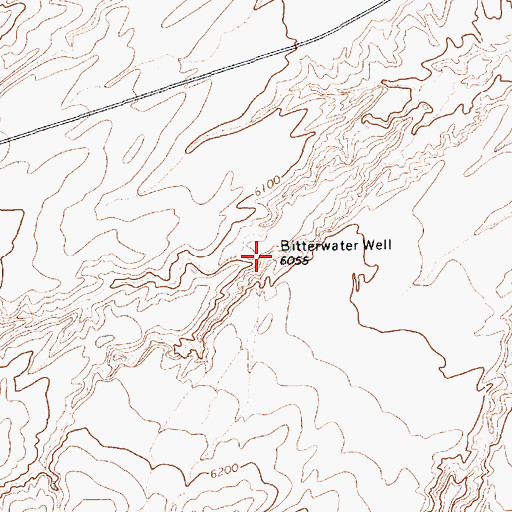 Topographic Map of Bitterwater Well, AZ