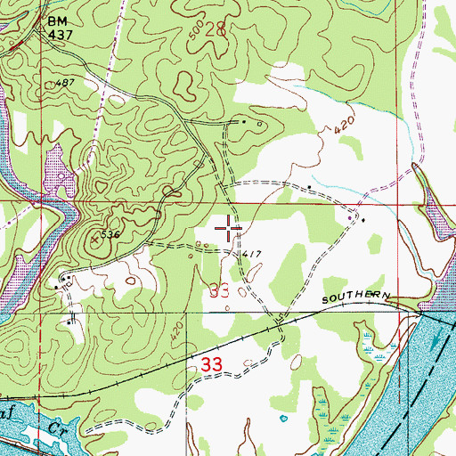 Topographic Map of Mallory (historical), AL