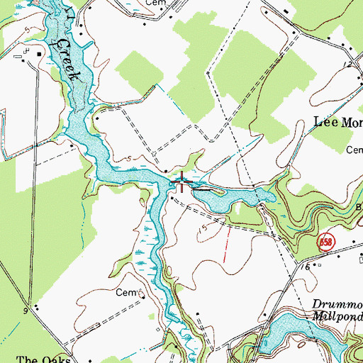 Topographic Map of Coards Branch, VA