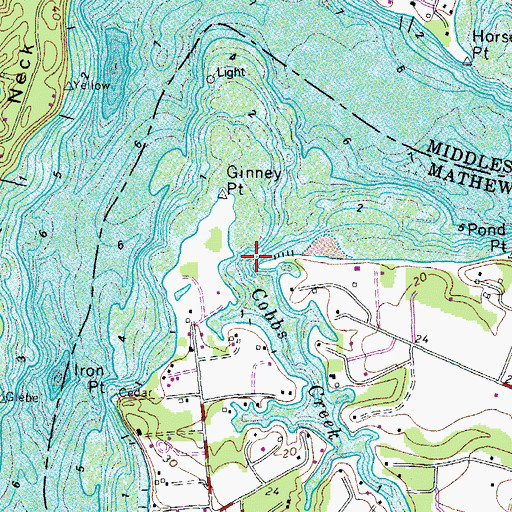 Topographic Map of Cobbs Creek, VA