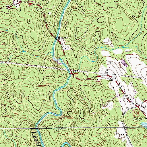 Topographic Map of Cobbs Creek, VA