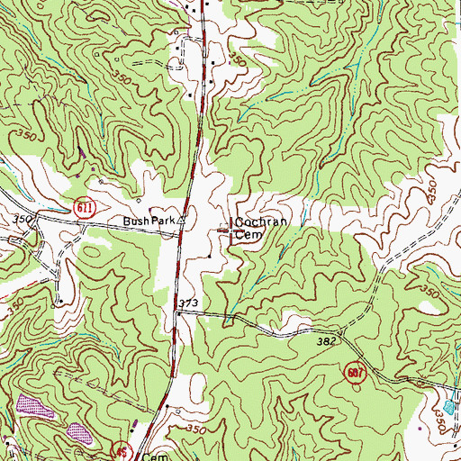 Topographic Map of Cochran Cemetery, VA