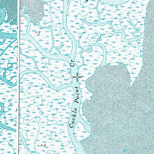Topographic Map of Cockle Point Creek, VA