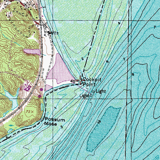 Topographic Map of Cockpit Point, VA