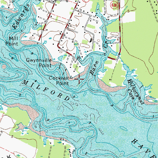 Topographic Map of Cockrell Point, VA