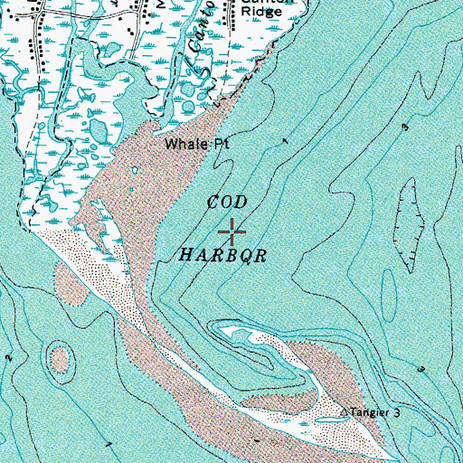 Topographic Map of Cod Harbor, VA