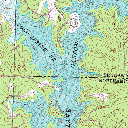 Topographic Map of Cold Spring Branch, VA