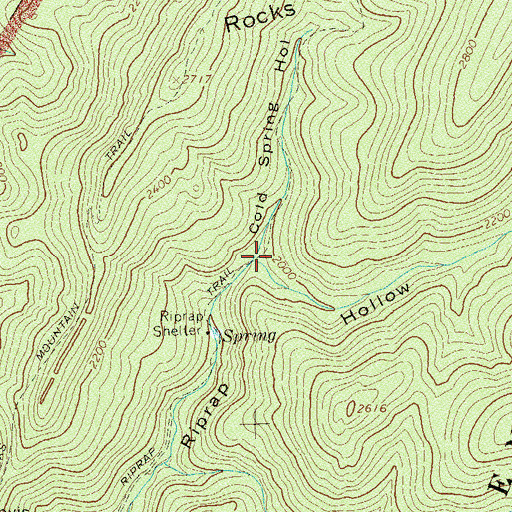 Topographic Map of Cold Spring Hollow, VA