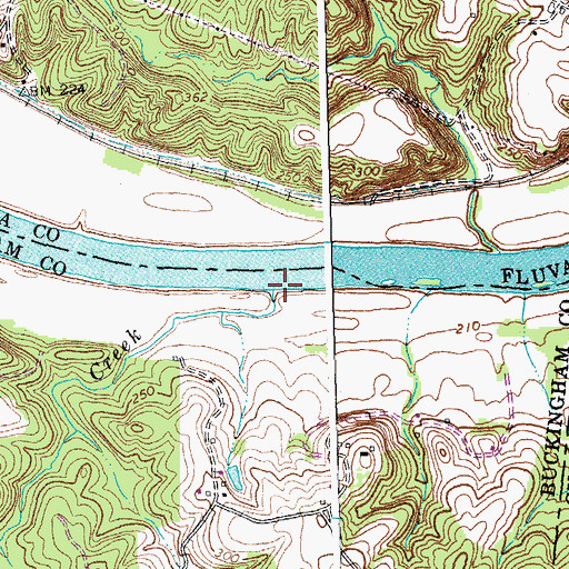 Topographic Map of Cole Creek, VA