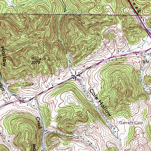Topographic Map of Cole Hollow, VA