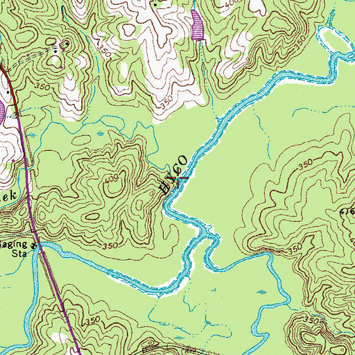 Topographic Map of Coleman Creek, VA