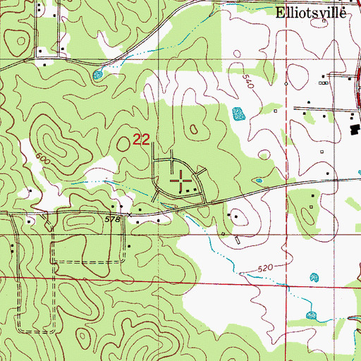Topographic Map of Mission Hills, AL
