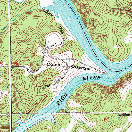 Topographic Map of Coles Quarter, VA