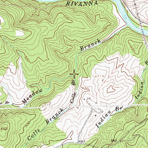 Topographic Map of Colle Branch, VA