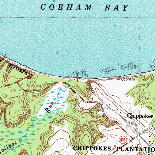 Topographic Map of College Run, VA