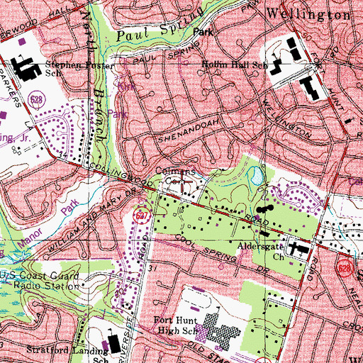 Topographic Map of Coleman Cemetery, VA
