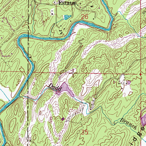Topographic Map of Moore Mine, AL