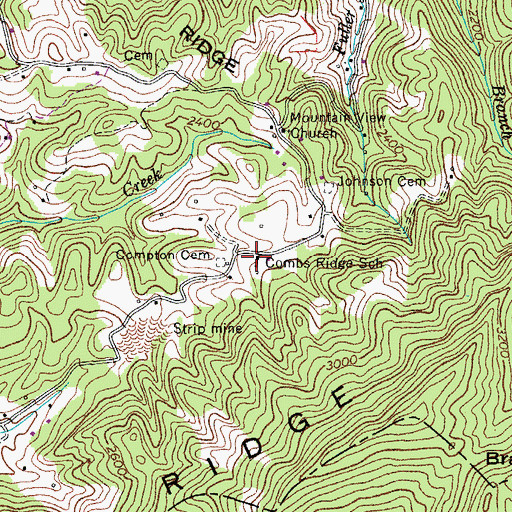 Topographic Map of Combs Ridge School, VA