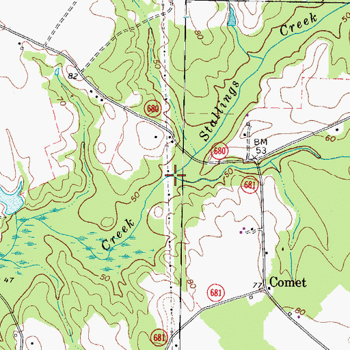 Topographic Map of Comet Swamp, VA