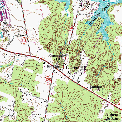 Topographic Map of Community Church, VA