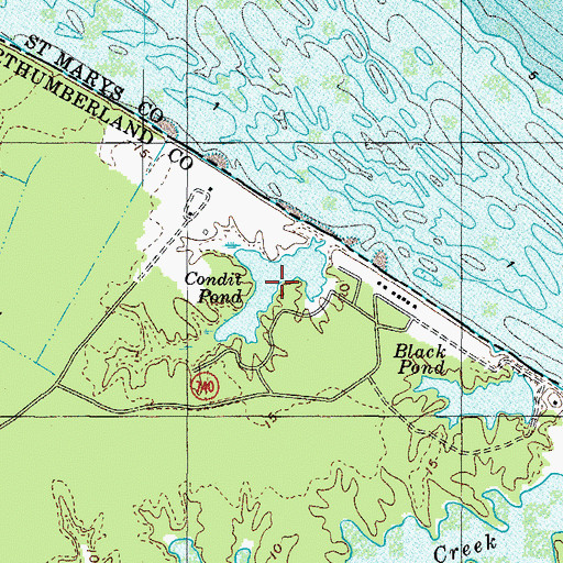 Topographic Map of Condit Pond, VA