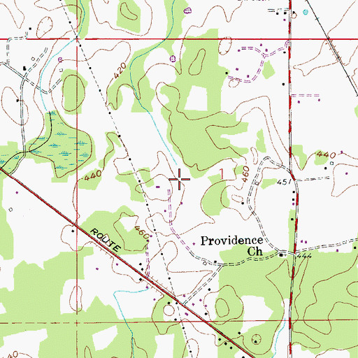 Topographic Map of Moores Pond, AL
