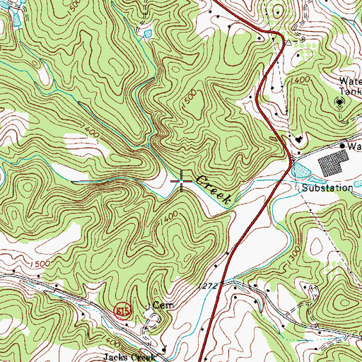 Topographic Map of Conners Creek, VA
