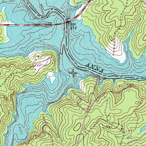 Topographic Map of Contrary Creek, VA