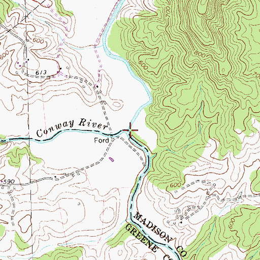 Topographic Map of Conway River, VA