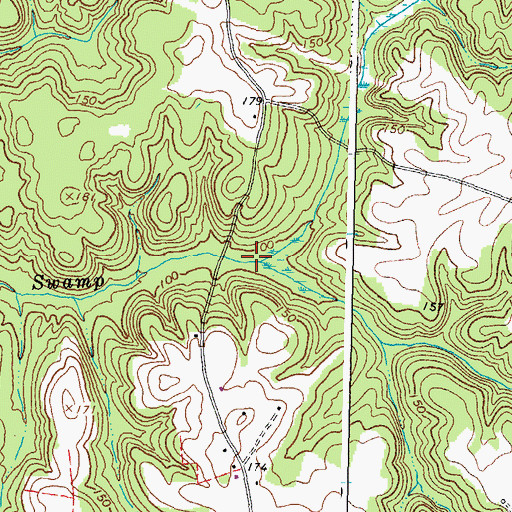 Topographic Map of Cook Swamp, VA