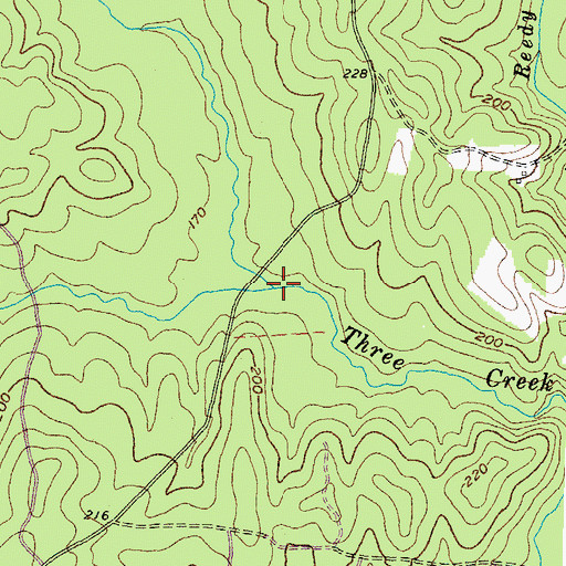Topographic Map of Cooks Branch, VA