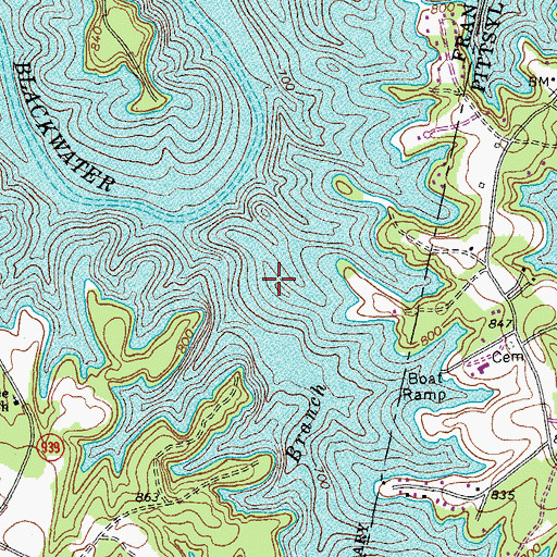 Topographic Map of Cool Branch, VA