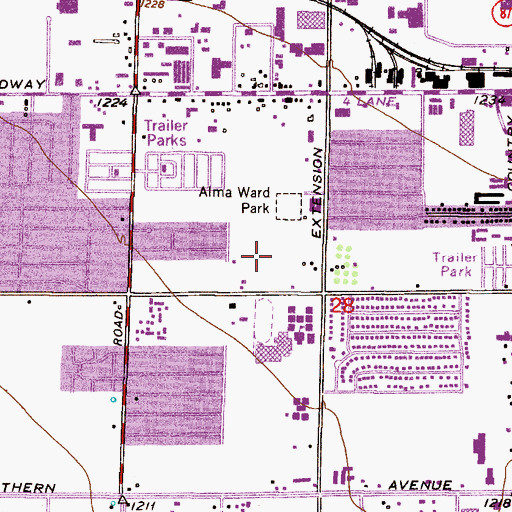Topographic Map of Kleinman Park, AZ