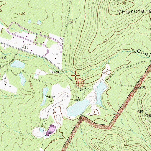 Topographic Map of Cool Spring Hollow, VA