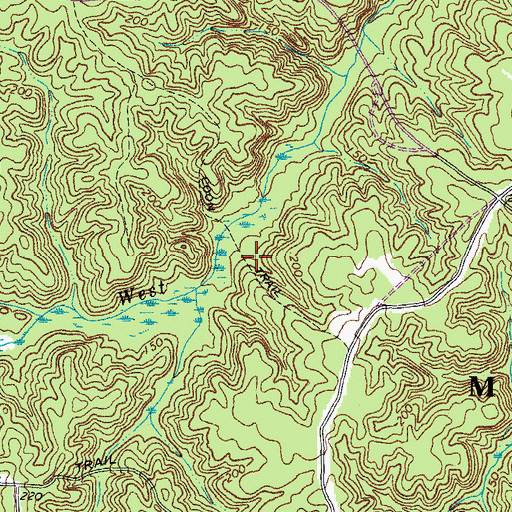 Topographic Map of Coon Trail, VA