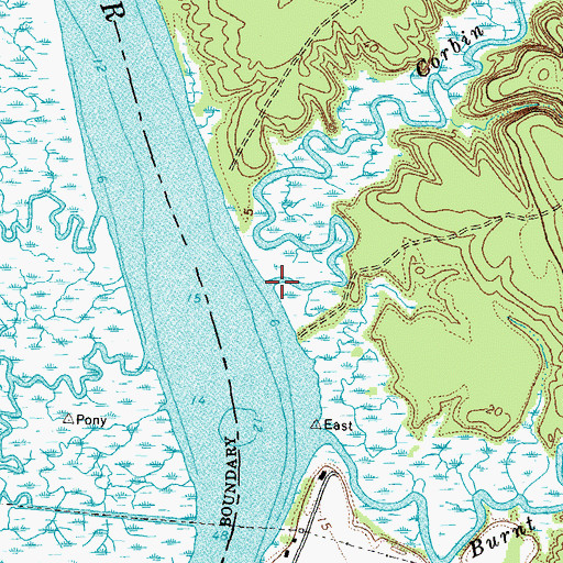 Topographic Map of Corbin Creek, VA