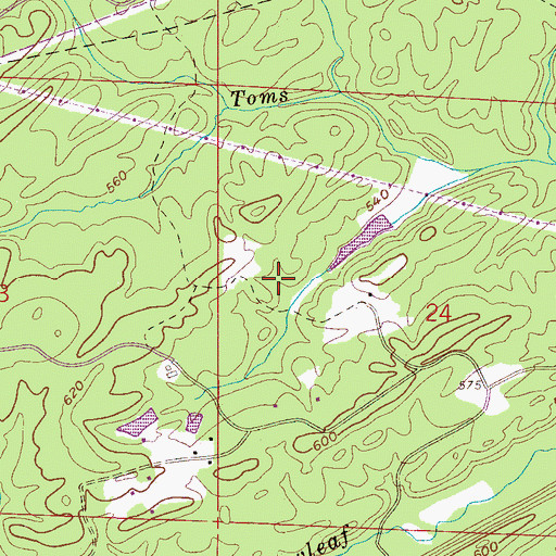 Topographic Map of Mountain Chapel Calvary (historical), AL