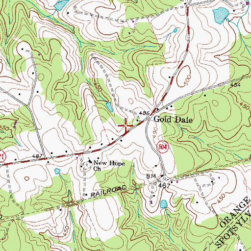 Topographic Map of Cormack Run, VA