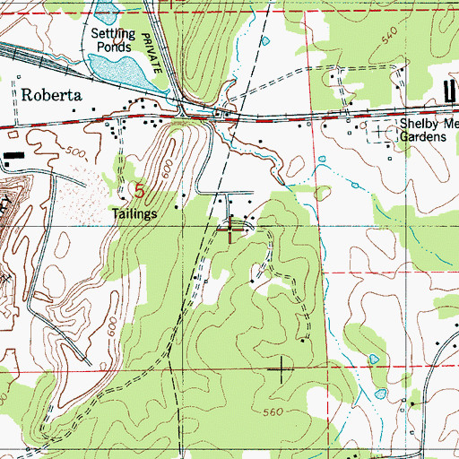 Topographic Map of Mountain Church, AL