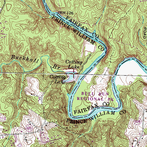 Topographic Map of Lake Cotting, VA