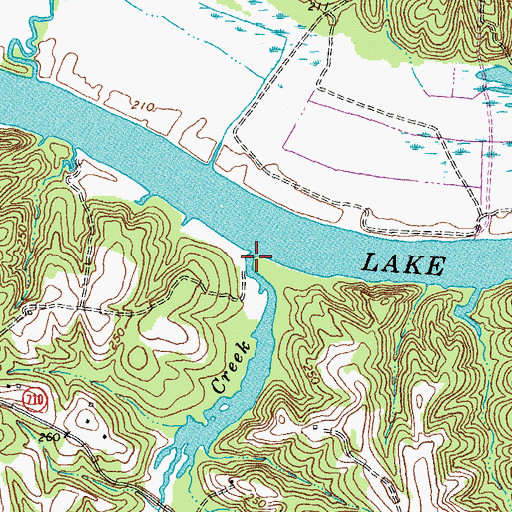 Topographic Map of Cotton Creek, VA