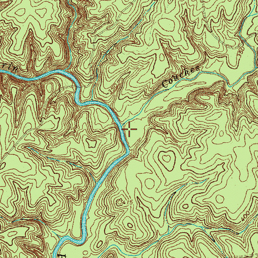 Topographic Map of Couches Creek, VA