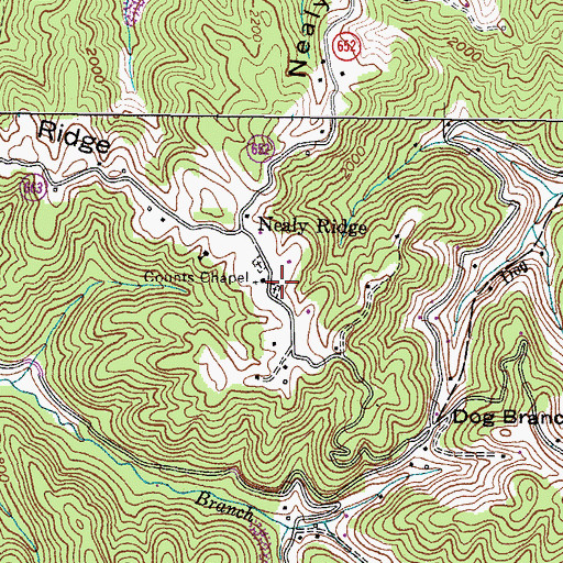 Topographic Map of Counts Chapel, VA