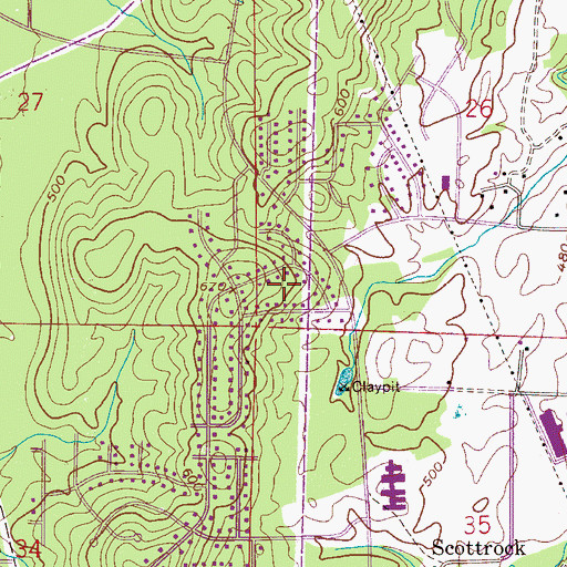 Topographic Map of Navajo Hills, AL