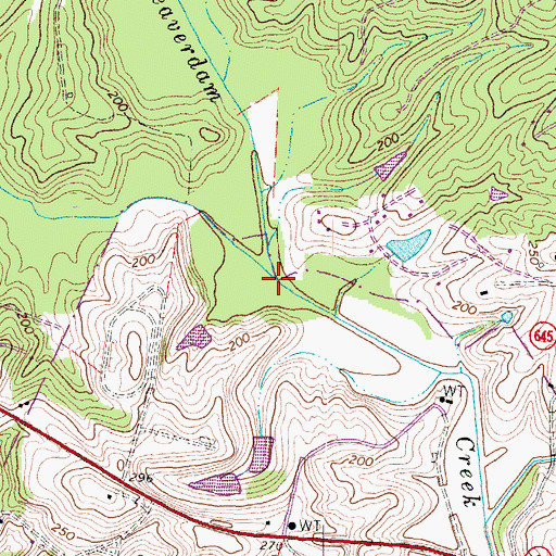 Topographic Map of Courthouse Creek, VA