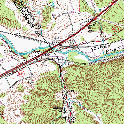 Topographic Map of Cove Hollow, VA